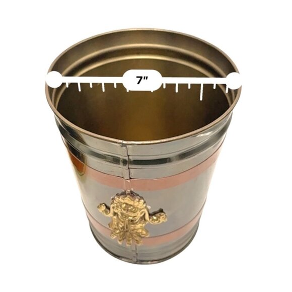 Vintage Brass & Copper Poseidon's Head Ice Bucket/Wine Chiller/Trash Bin - Picture 8 of 8